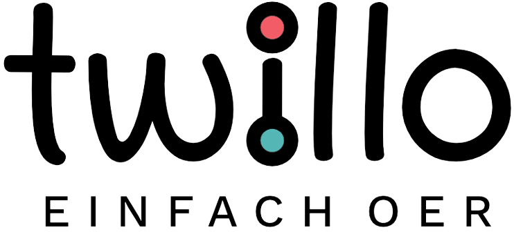Logo, bestehend aus dem Schriftzug "twillo" sowie der Unterzeile "EINFACH OER"