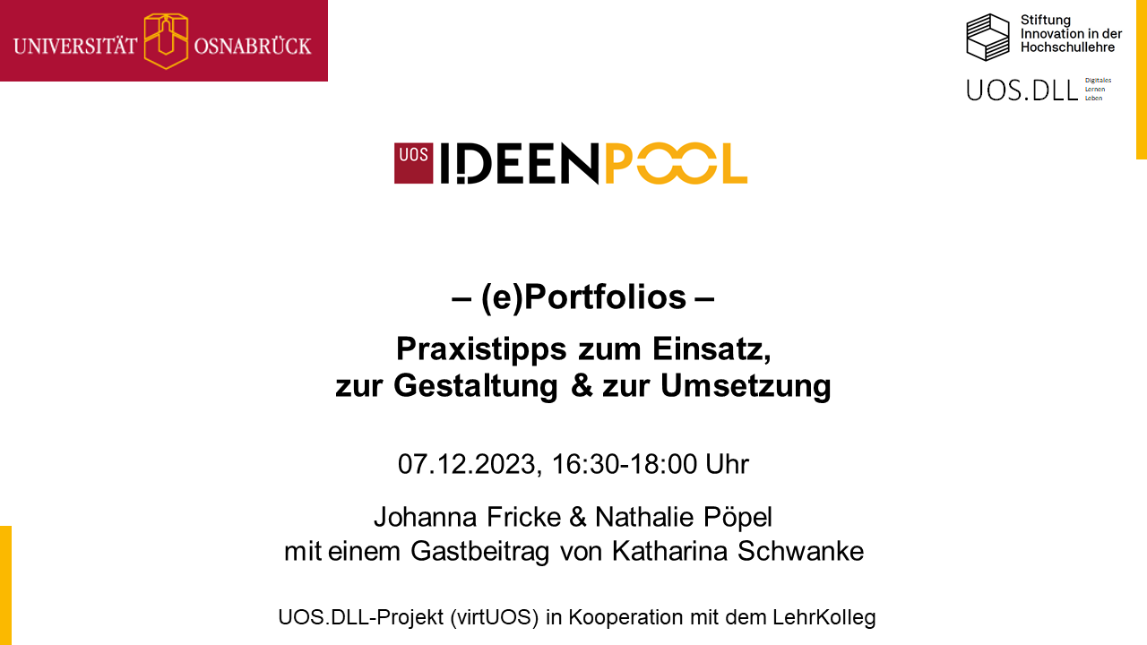Read more about the article Praxistipps zu (e)Portfolios im Ideenpool